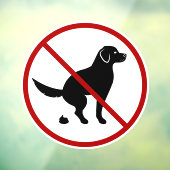 Kein Design von Hunden mit Silhouette für Schwarze Fensteraufkleber (Blatt 3)