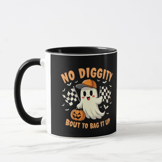 Kein Diggy Bout zum Bag It Up Halloween Ghost Tasse (Links)