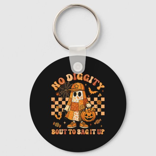 Kein Digity-Bout, um das Ghost-Pumpkin-Patchwork z Schlüsselanhänger (Vorderseite)