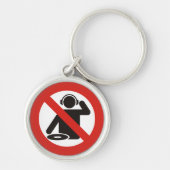 Kein DJ-Zone-Schlüsselanhänger Schlüsselanhänger (Vorne)