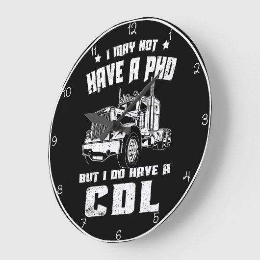 Kein Doktor, aber ich habe CDL Große Wanduhr (Winkel)