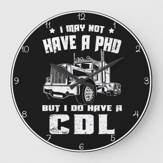 Kein Doktor, aber ich habe CDL Große Wanduhr (Vorderseite)