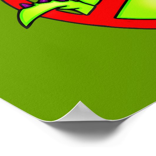 Kein Dragons erlaubt Symbol Poster (Ecke)