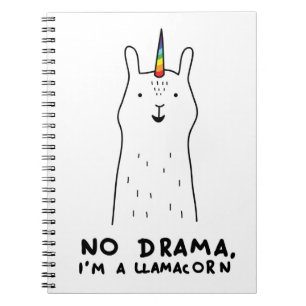 Kein Drama bin ich ein Llamacorn Notizblock