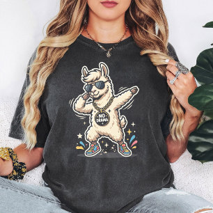 Kein Drama Dabbing Lama Coole Sonnenbrille Geschen T-Shirt