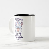 KEIN DRAMA FÜR DIESE TRAUMLAMA ZWEIFARBIGE TASSE (Vorderseite Links)