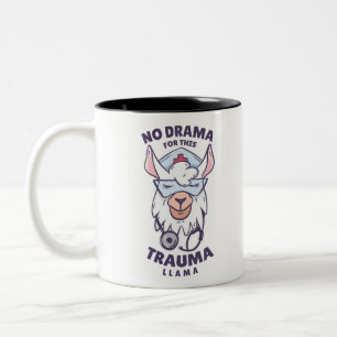 KEIN DRAMA FÜR DIESE TRAUMLAMA ZWEIFARBIGE TASSE