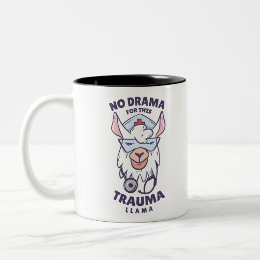 KEIN DRAMA FÜR DIESE TRAUMLAMA ZWEIFARBIGE TASSE (Links)