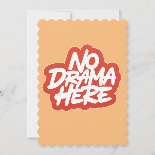 Kein Drama hier Feiertagskarte (Vorderseite)