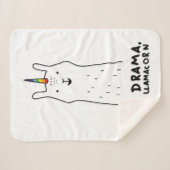 Kein Drama, ich bin Llamacorn Sherpadecke (Vorderseite (Horizontal))