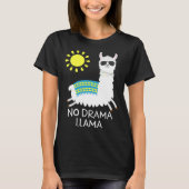 Kein Drama Lama Alpaca Happy Freedom Llama Sunglas T-Shirt (Vorderseite)