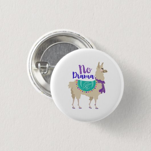 Kein Drama-Lama-Button Button (Vorne & Hinten)