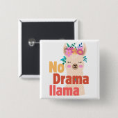 kein Drama-Lama-Button Button (Vorne & Hinten)
