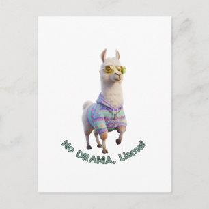 Kein Drama, Lama! – Chilliger lustiger Lama Postkarte