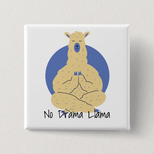 Kein Drama-Lama in der Yoga-Pose Button (Vorderseite)