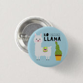 Kein Drama Lama niedlich Fiesta succulents cactus  Button (Vorne & Hinten)