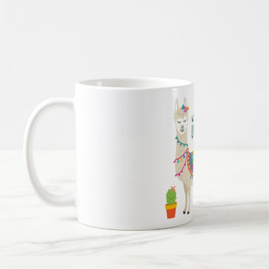 Kein Drama-Lama Personnalised Kaffeetasse (Links)