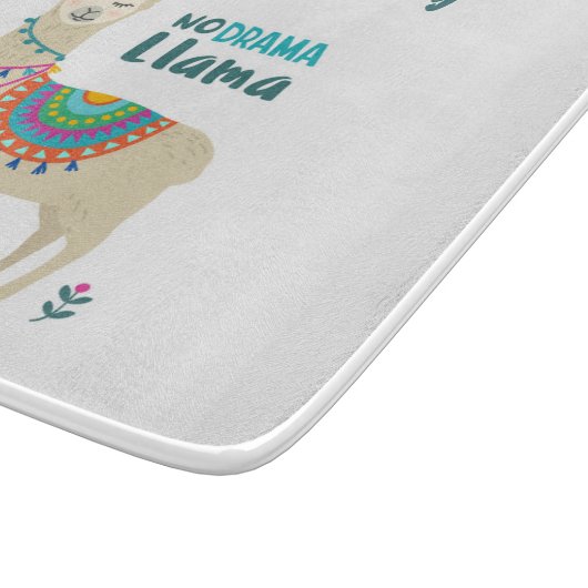 Kein Drama-Lama Personnalised Schneidebrett (Ecke)