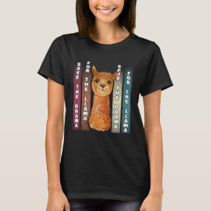 Kein Drama Lama Retro-Stil Touch of Alpaka  Jungen T-Shirt