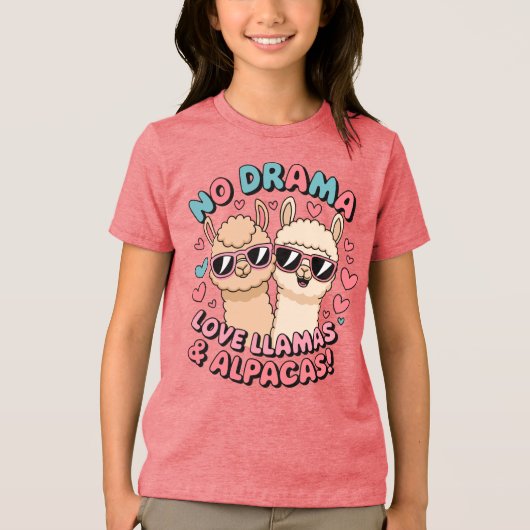 Kein Drama, Liebe Llamas & Alpacas! Tri-Blend Shirt (Vorderseite)