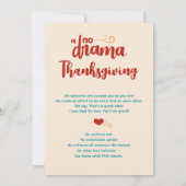 Kein Drama Llama Erntedank Cream Einladung (Rückseite)