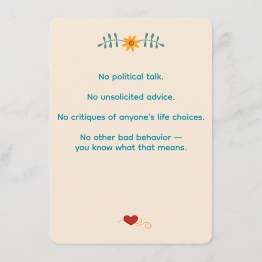 Kein Drama Llama Erntedank Cream Einladung (Rückseite)