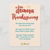 Kein Drama Llama Erntedank Cream Einladung (Vorderseite)