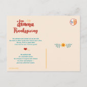 Kein Drama Llama Erntedank Cream Einladung Postkarte (Rückseite)