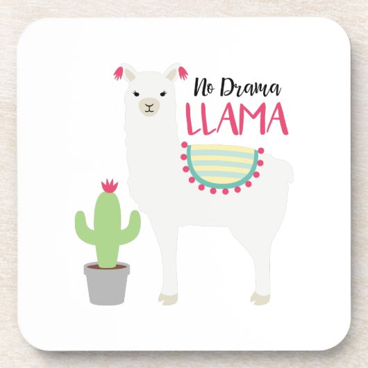 Kein Drama Llama Getränkeuntersetzer (Vorderseite)