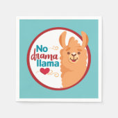 Kein Drama Llama (Warm) Aquamarin Serviette (Vorderseite)