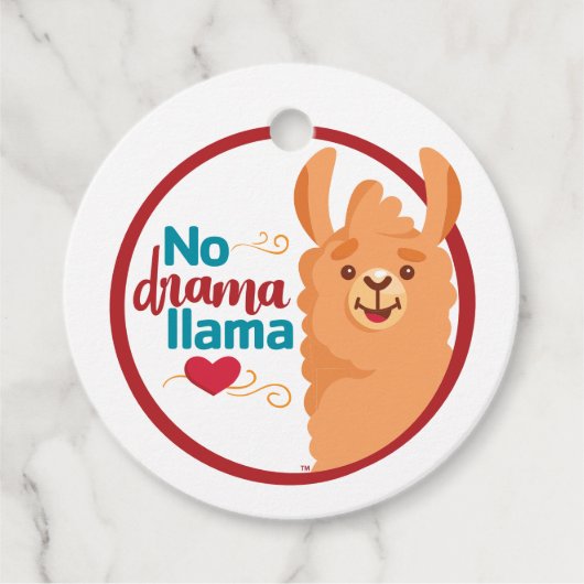 Kein Drama Llama (Warm) Geschenkanhänger (Vorderseite)