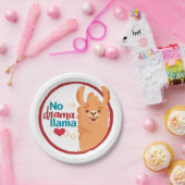 Kein Drama Llama (Warm) Pappteller (Party)