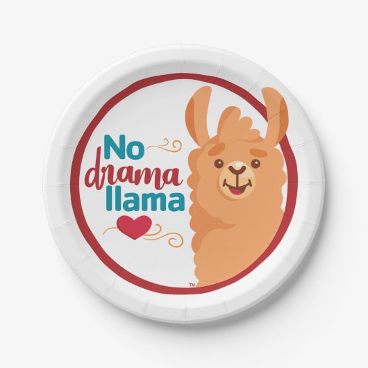 Kein Drama Llama (Warm) Pappteller (Vorderseite)