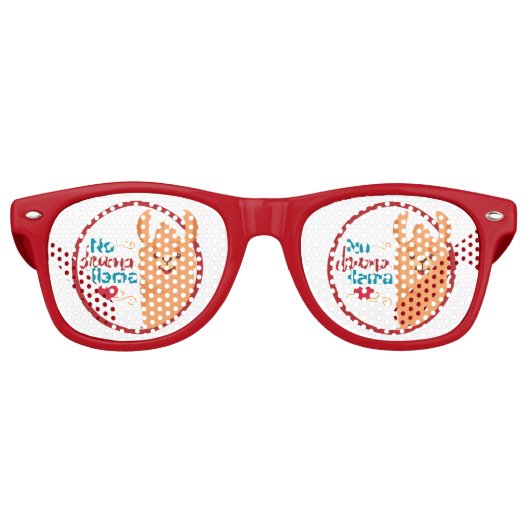 Kein Drama Llama (Warm) Partybrille (Vorderseite)