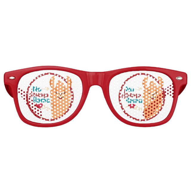 Kein Drama Llama (Warm) Partybrille (Vorderseite)