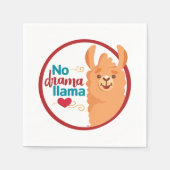 Kein Drama Llama (Warm) Serviette (Vorderseite)