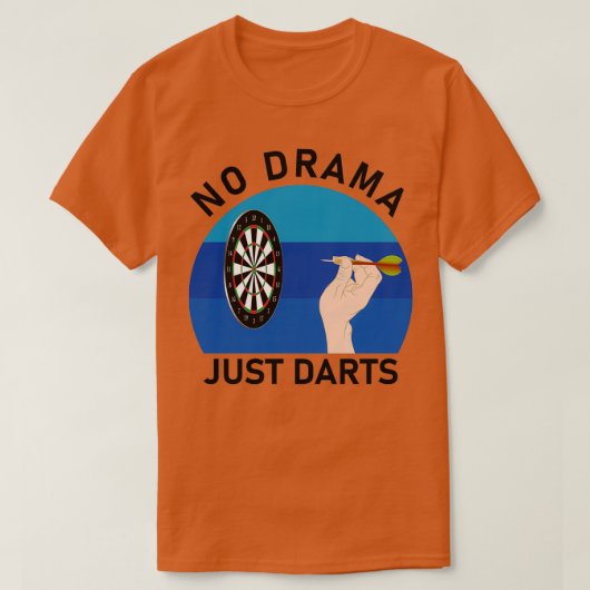 Kein Drama nur Darts Dart Throwing T-Shirt (Design vorne)