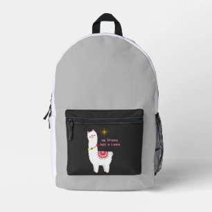kein Drama, nur ein Lama Bedruckter Rucksack