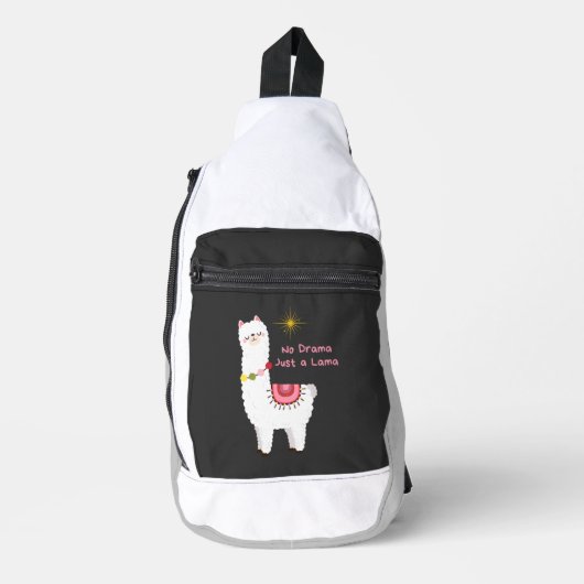 kein Drama, nur ein Lama Crossbody Bag (Vorderseite)