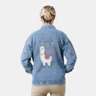 kein Drama, nur ein Lama Jeansjacke