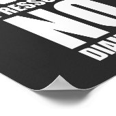 Kein Druck auf Motivierend Diamanten Poster (Ecke)