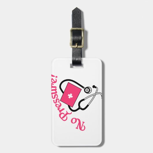 Kein Druck! Gepäckanhänger (Vorderseite vertikal)