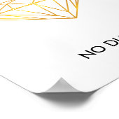Kein Druck Keine Diamanten Imitate Gold Foil Zitat Poster (Ecke)