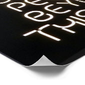 Kein dummer Mensch jenseits dieses Punktes, ein lu Poster (Ecke)