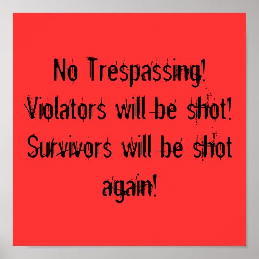 Kein Durchschlagplakat Poster (Vorne)