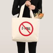 Kein E-Mail Red Circle Sign | Jumbo Tote Bag Jumbo Stoffbeutel (Vorderseite (Produkt))