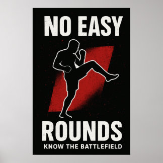 Kein einfacher Kampf MMA Motivationsposter Poster