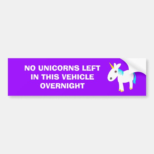 kein Einhorn-Autoaufkleber Autoaufkleber (Vorne)