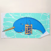 Kein Einhorn, Narwal Strandtuch (Vorderseite)