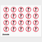 Kein Einreiseverkehr | Klassische Round Stickers (Blatt)